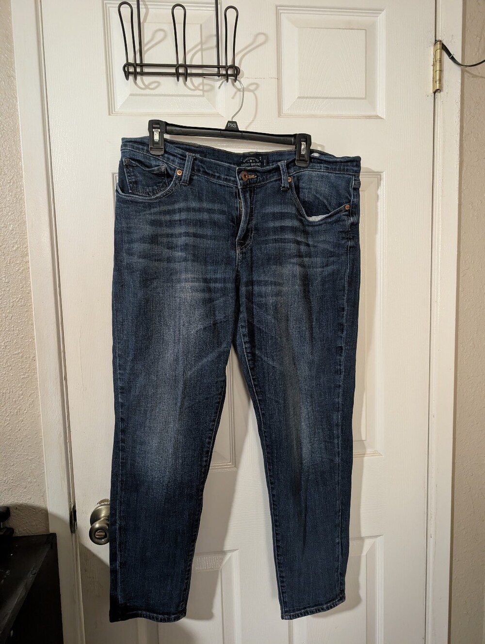 Lucky Brand Sienna Garette Straight Leg Jeans Women's 14/32 Mid Rise Dark Wash